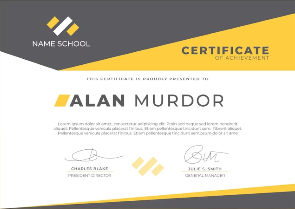 Delivery Certificate Delivery Certificate